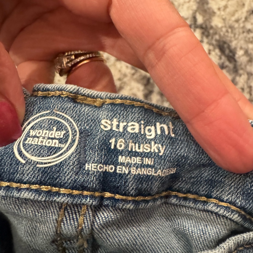 Wonder Nation Boys Husky Blue Jeans